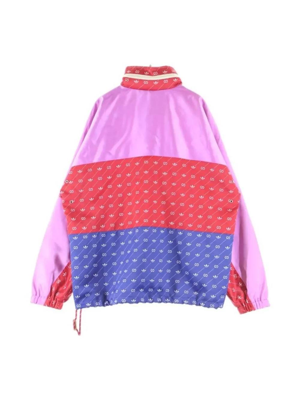 Gucci Adidas Pullover Jacket Logo Nylon Anorak Hoodie Pink